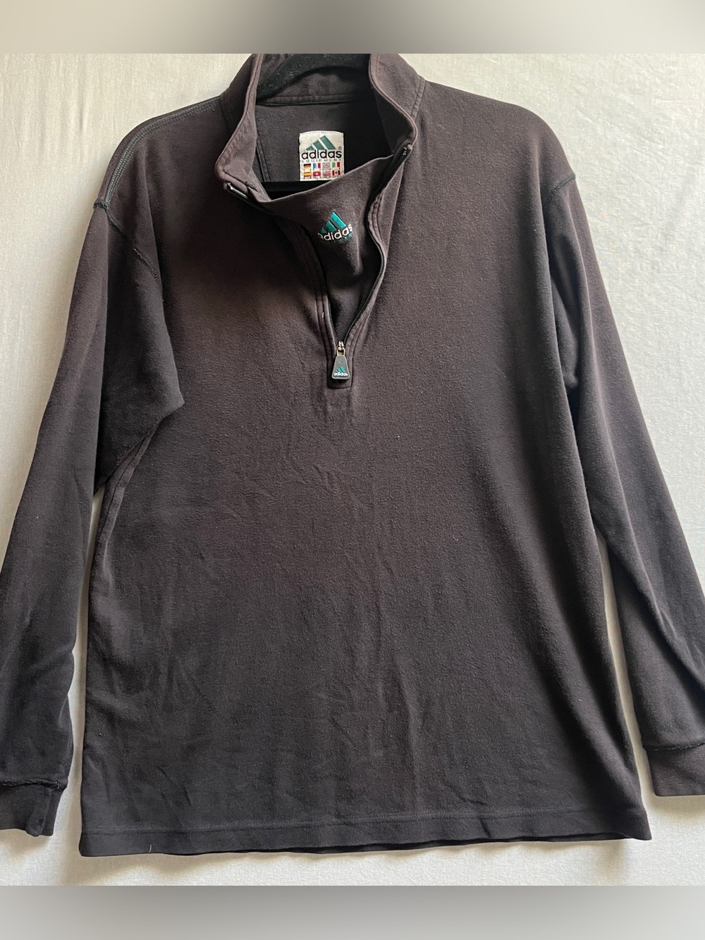 Vintage Adidas Equipment Mens Size Medium Cotton Quarter Zip Sweatshirt